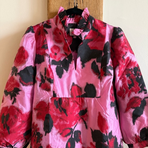 Tuckernuck Cerise Blossom Jacquard Palmerston Dress - Picture 4 of 10